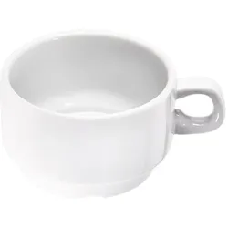 Stalgast 12 Cappuccino-Obertassen, reinweißes Hotelporzellan, Serie Isabell, 0,30 ml