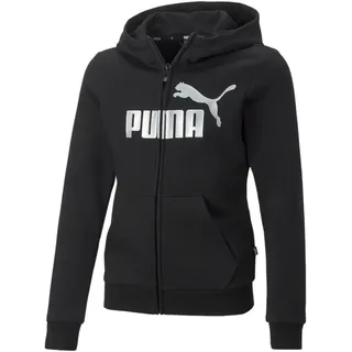 Puma Fleece-Kapuzenjacke Schwarz 116