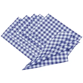 ZOLLNER Stoffserviette, (Spar-Set, 6 St), 45 x 45 cm, 100% Baumwolle, vom Hotelwäschespezialisten blau