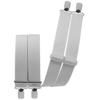 Harrys-Collection Herren günstiger Hosenträger mit vielen Motiven und Farben, Farben:weiss - Einheitsgröße