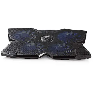 NEDIS Gaming Notebook Cooler - Anzahl Lüfter: 4 - Stromversorgung über USB - 15" - 19" - LED