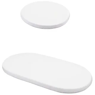 Waldin Spannbetttuch 2er Pack, Klein und Groß, für Waldin OWAL Babybett 7in1, Bettwäsche für Kinderbetten, Pflegeleichte, Superweiche, Strapazierfähige Baumwolle, Weiß