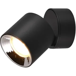 TRIO Leuchten Deckenleuchte GUAYANA, Deckenspot 1-flammig exkl 1x GU10 max 10W Spot verstellbar, Leuchtmittel wechselbar, warmweiß - kaltweiß, als Aufbauspot oder Einbauspot nutzbar Spot schwenkbar und drehbar schwarz