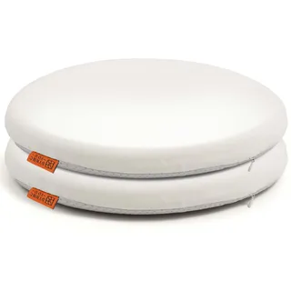 DYNMC you Sitzkissen Stuhl 40x40 cm im 2er Set – Sitzkissen Outdoor mit Memory Foam -Sitzkissen für Indoor & Outdoor Nutzung – Mittelhart H3 Sitzpolster Gartenstuhl Balkon Terrasse (Beige, Rund 2 Pack)