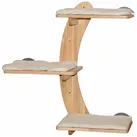 Nanook Katzen Kletterwand 3-stufig Wandkratzbaum