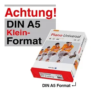 Plano® Kopierpapier Universal DIN A5 80 g/qm 500 Blatt