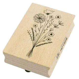 Artoz Stempel – Holzstempel – „Blumenstrauß“ – 70 x 50 mm – Motivstempel zum Kartenbasteln für Einladungen, Geburtstag, Grüße