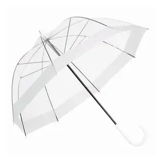 Böttcher-AG Regenschirm Glockenschirm Honymoon, transparent, manuell, Ø 83 cm, 81,5 cm, Stockschirm