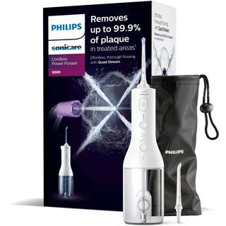 Philips Sonicare Power Flosser 3000 HX3826/31 weiß + Kulturtasche