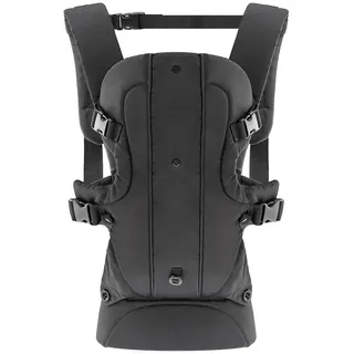 Fillikid Babytrage Walk 4in1 - Schwarz, Kindertrage Bauchtrage Rückentrage für Babys & Kleinkinder (3,5-15 kg) schwarz