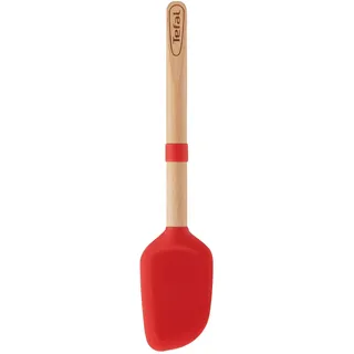 Tefal K23046 Ingenio Holz-Löffel Silikon | flexiblen Kopf | hochwertigen Holzgriff | Befestigungshaken|35.3 x 9.2 x 2.7 cm, Braun
