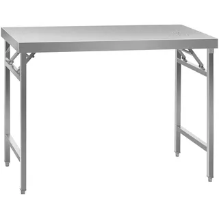 Royal Catering Klappbarer Arbeitstisch - Edelstahl - 120 x 60 cm