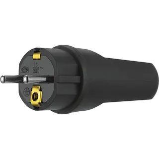 REV Ritter REV 0512090555 Schutzkontaktstecker Gummi 250V Schwarz IP44