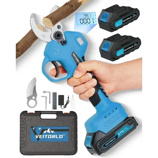Professionelle 1200W Akku-Astschere für Makita 18V Akku, 40mm Schnittkraft, Bürstenloser Motor, Elektrische Gartenschere mit Akku 2x2000mAh, Ergonomischer Griff, Geschenke für Männer Weihnachten