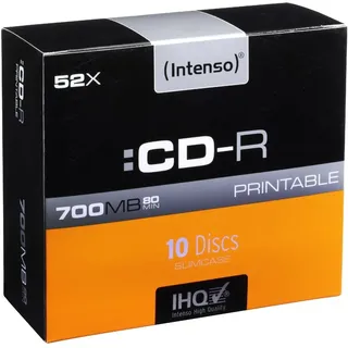 Intenso CD-R 700MB 52x bedruckbar 10er Jewelcase