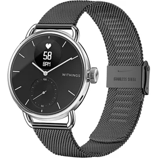 SUGARJAR 18MM Metall Armband Kompatibel mit Withings ScanWatch 38mm/ScanWatch 2 38mm/ScanWatch Light/Steel HR 36mm/Withings Move/Move ECG/Steel