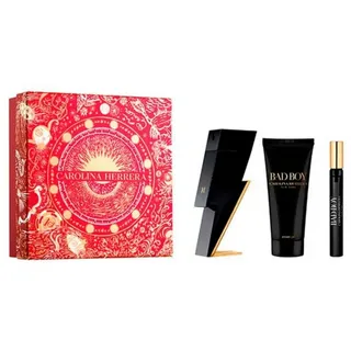 Carolina Herrera Bad Boy Eau de Toilette 100 ml + Eau de Toilette 10 ml + Duschgel 100 ml Geschenkset 2019