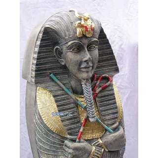 Ägyptische Figur Ägypten Statue Sarkhophag Skulptur Stein Lackierung CD Schrank