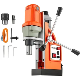 Vevor Magnetbohrmaschine 1200 W 38 mm Bohrdurchmesser, 10000 N Power Mag Bohranlage, 900 U/min Drehzahlen mit Weldonschaft & effizienter Kühlung, für Metalloberflächen Industrie Heimwerker