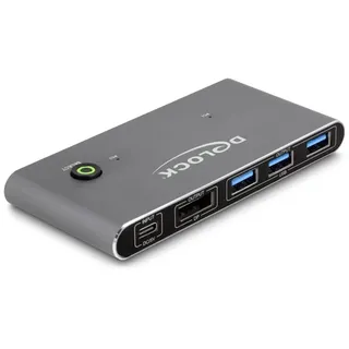 DeLock DisplayPort KVM Switch 8K 30 Hz mit USB 5 Gbps