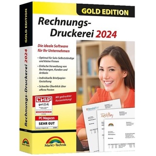 Markt + Technik Markt & Technik Rechnungs-Druckerei 2024 Gold Edition Vollversion, 1 Lizenz Windows Finanz-Software