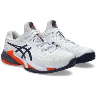 Asics Herren Court FF 3 Sneaker, Weiss/GRAU-LILA, 45 EU
