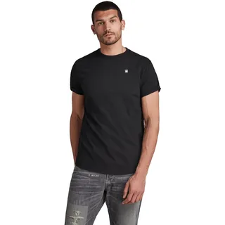 G-Star Lash Ribbed Kurzarm-T-Shirt Dark Black II 2XS