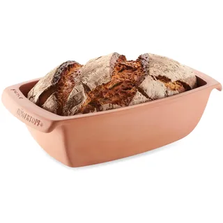 Römertopf Brotbackform MAXI aus Keramik, Kastenform für bis zu 1,5 kg Backgut, ca. 31,5 x 16 x 9,5 cm, 2,6 Liter, Brottopf zum Backen von Brot und Kuchen, glasierte Form, spülmaschinengeeignet