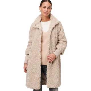 Zero Damen Teddymantel mit Stehkragen 40, French oak), - 40