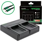 Patona Dual PD Sony NP-FW50 USB-C (Kamera Akku Ladegerät), Kamera Stromversorgung, Schwarz