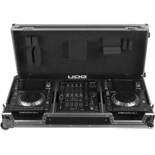 UDG GEAR Ultimate Flight Case Set Denon DJ SC5000/M/X1800/X1850 Blk Plus (W), Schwarz, U91046BL