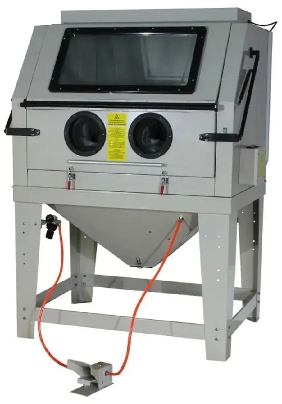 DeTec. Sandstrahlkabine 990l Sandstrahlgerät Mit Fußpedal Sandstrahler 990 Liter Mit Absaugung Und Beleuchtung