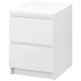 Ikea MALM – Kommode mit 2 Schubladen, Weiß – 40 x 55 cm