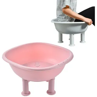 Hüftbadewanne,Tragbares Sitzbadewanne für Hämorrhoiden und Dammbehandlung, Linderung von Entzündungen von Vagina oder Anus (Rosa)