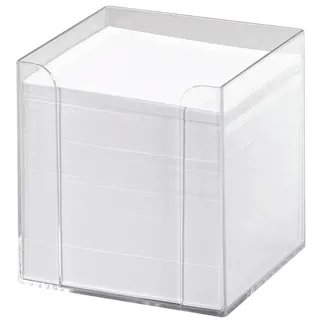 Folia Zettelbox transparent inkl. 700 Notizzettel weiß, 1 St.