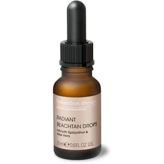 Spilanthox therapy - Radiant Beach Tan Drops - Selbstbräuner-Konzentrat zum Mischen mit Gesichtspflege - Spilanthol & Aloe Vera - natürliche Bräune - Anti-Aging - vegane Naturkosmetik - 15ml