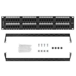 LANBERG patch panel - 2U - 19"
