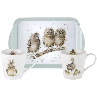 Portmeirion Home & Gifts X0011658739 Wrendale by Royal Worcester s/2 Tassen & Tablett Wrendale Designs (2 Stück (1 Stück))