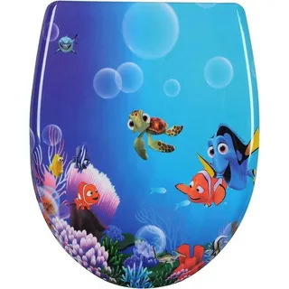 Woltu WC Sitz Duroplast Fische