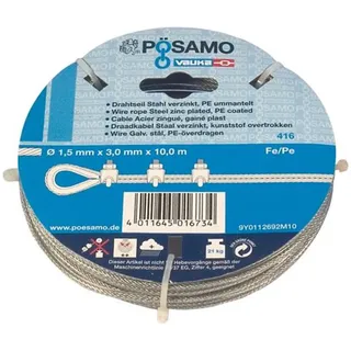 Pösamo Drahtseil im Ringen 6 x 3 mm 10 m