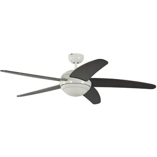 132 cm Deckenventilator weiß/wenge mit Licht inkl. Fernbedienung