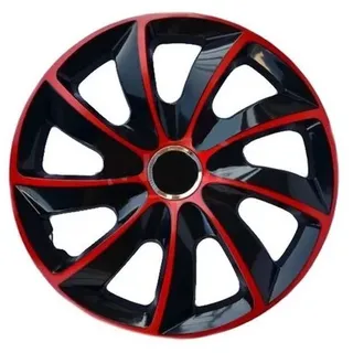 NRM Radkappen Stig Extra, 14 in Zoll, 14" Radkappen Komplettset 4 Stück rot|schwarz