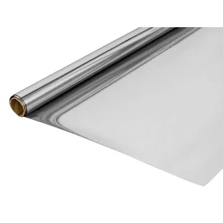GARDINIA Statische Spiegelfolie, Sicht- und Sonnenschutz, UV-Schutz, Blickdicht, 100% PVC, 60 x 200 cm, Silber
