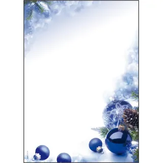 Sigel Weihnachtsbriefpapier Blue Harmony Motiv DIN A4 90 g/qm 100 Blatt