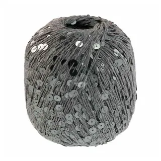 Lana Grossa Cosmo Pailettengarn Beilaufgarn Glitzergarn Effektgarn Stricken - 3 | Grau