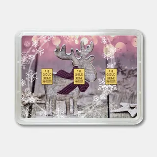 Goldbarren 3g Weihnachten (Flip)