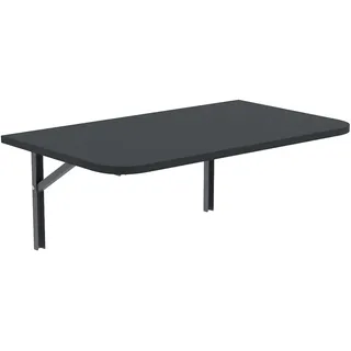 AKKE Klapptisch Wandklapptisch Esstisch - Klappbar Faltbar Platzsparend - Abgerundete Ecken - 80cm x 35cm - Anthrazit