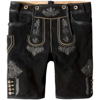 Stockerpoint Herren Beppo4 Trachtenlederhose, schwarz gespeckt, 48