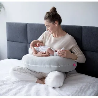 Mother hood Stillkissen Premium aus Baumwoll-Velour, Öko Tex Standard 100, Sandbeige