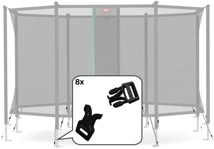 BERG Schnellverschluss-Set für Sicherheitsnetz, 8 Stück